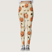 Leggings Halloween Pumpkin Seamless Pattern (Devant)