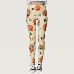 Leggings Halloween Pumpkin Seamless Pattern