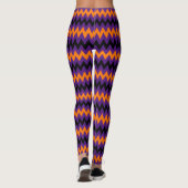 Leggings Halloween Purple Orange Black Sorcière Costume Par (Dos)