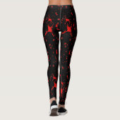 Leggings Halloween rouge et noir (Dos)