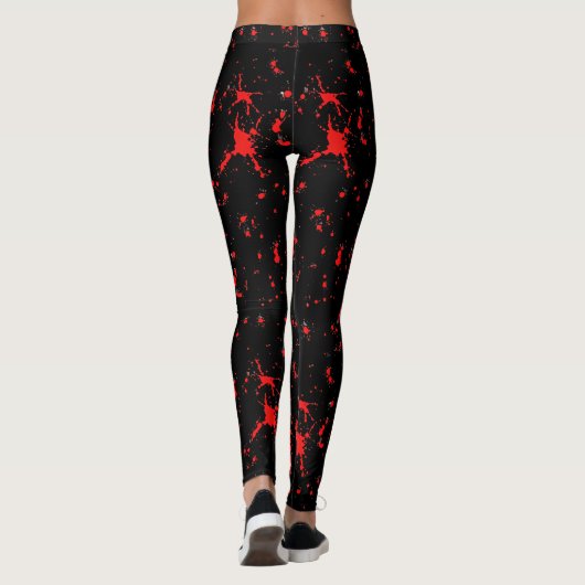 Leggings Halloween rouge et noir (Dos)