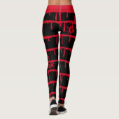 Leggings Halloween Sanglant Saignant Palm Prints (Dos)