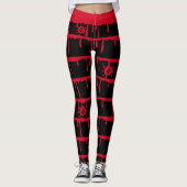 Leggings Halloween Sanglant Saignant Palm Prints (Devant)