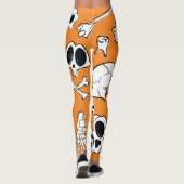 Leggings Halloween Skulls Bones DoodMotif (Dos)