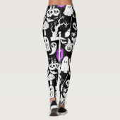 Leggings Halloween spookiness motif 01 Black BG (Dos)
