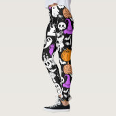 Leggings Halloween spookiness motif 01 Black BG (Gauche)