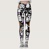 Leggings Halloween spookiness motif 01 Black BG (Devant)