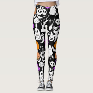 Leggings Halloween spookiness motif 01 Black BG