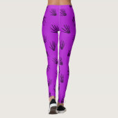 Leggings Halloween squelette pourpre Populaire Élégant (Dos)