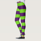 Leggings Halloween vert et mauve, cuisse de jambe (Gauche)