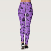Leggings Halloween violet vintage (Dos)