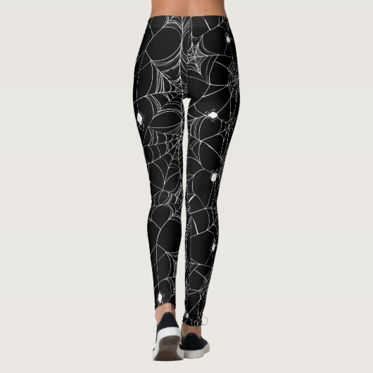 Leggings Halloween Web Spider Blanc (Dos)