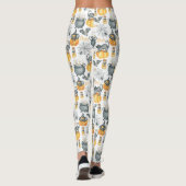 Leggings Halloween Whimsical Cauldron et Motif de chats (Dos)