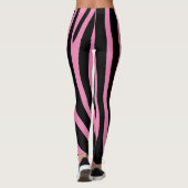 Leggings Halloween Zebra Stripes noir et rose (Dos)