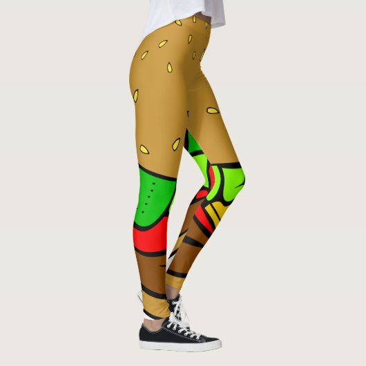 Leggings hamburger cheeseburger restauration rapide (Droite)