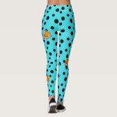 Leggings HAMbyWG - Légumineuses - Turquoise avec Pois en Ro (Dos)