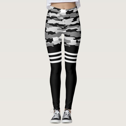 Leggings Hameau noir gris (Devant)