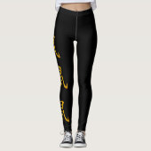 Leggings hanche chinois Nouvel An du rat 2020 or noir (Devant)
