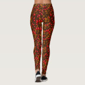 Leggings hanches roses, brune et rouge (Dos)