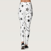 Leggings Hand Drawn Celestial Night Sky Pattern (Dos)