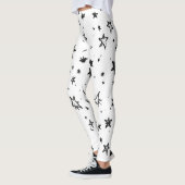 Leggings Hand Drawn Celestial Night Sky Pattern (Gauche)