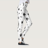 Leggings Hand Drawn Celestial Night Sky Pattern (Droite)