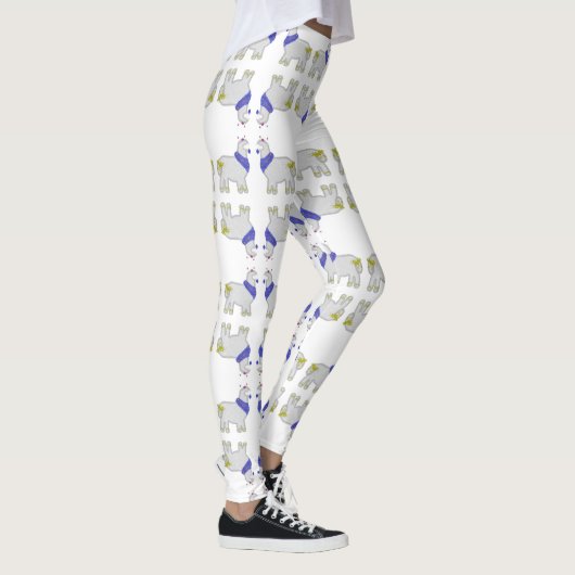 Leggings Hanoukka Cute Alpaca Feliz Janucá (Droite)