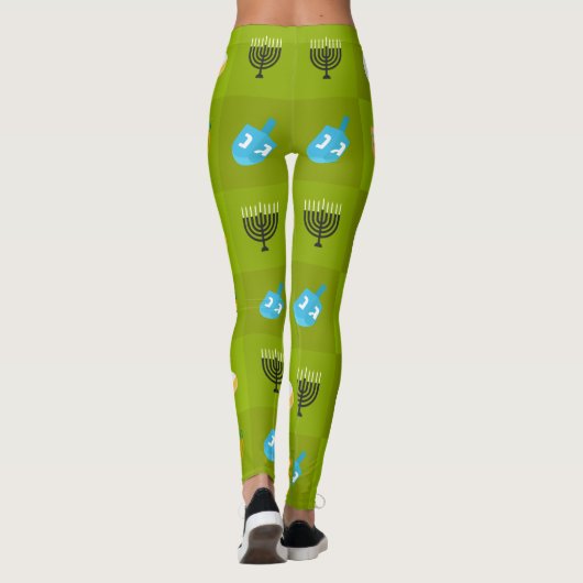 Leggings hanoukka verte (Dos)