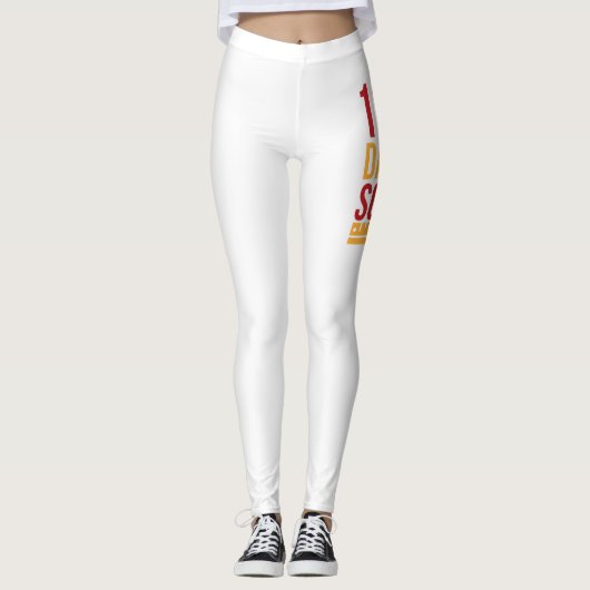 Leggings Happy 100 Days Of School Cute Pencil (Devant)