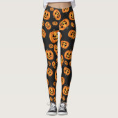Leggings Happy Citrouille Face Halloween (Devant)
