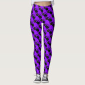 Leggings Happy Halloween Éffrayant Chat noir (Devant)