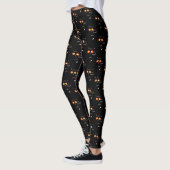 Leggings Happy Halloween Éffrayant Chat noir (Gauche)