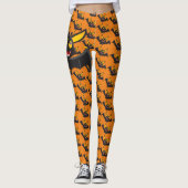 Leggings Happy Halloween Éffrayant chauve-souris (Devant)