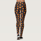 Leggings Happy Halloween Funny Orange Motif Citrouille (Dos)