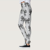 Leggings Happy Halloween gris coché noir arcs Coquette (Gauche)