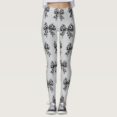Leggings Happy Halloween gris coché noir arcs Coquette (Devant)