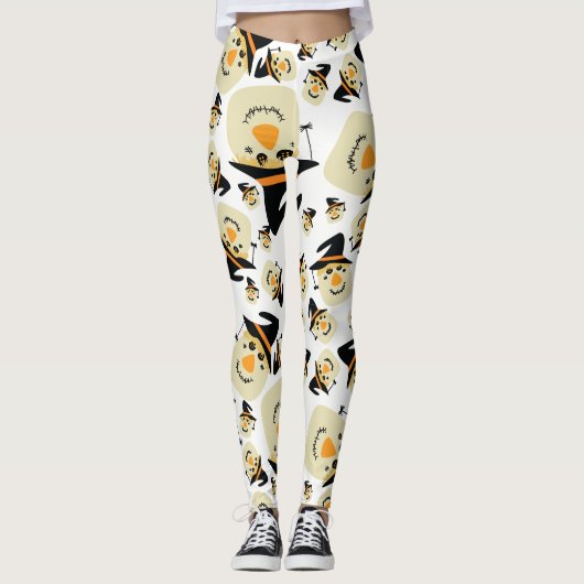 Leggings Happy Halloween mignonette Scarecrow et Spider (Devant)