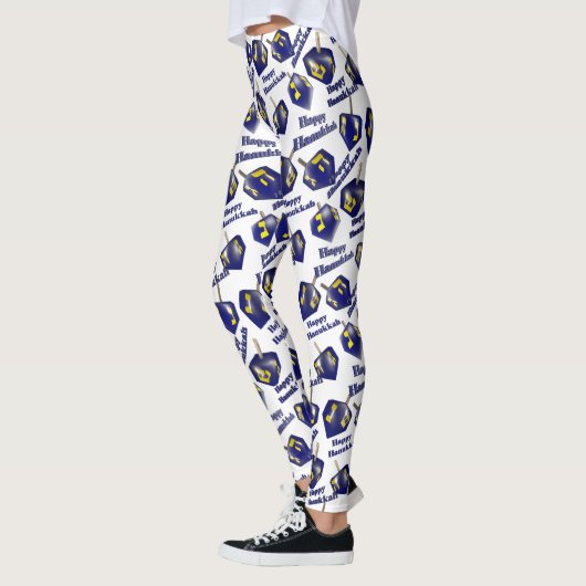 Leggings Happy Hanukkah Spinning Dreidel (Gauche)