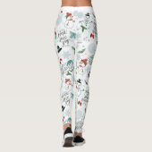 Leggings Happy Snowmen Moderne Motif de Noël (Dos)