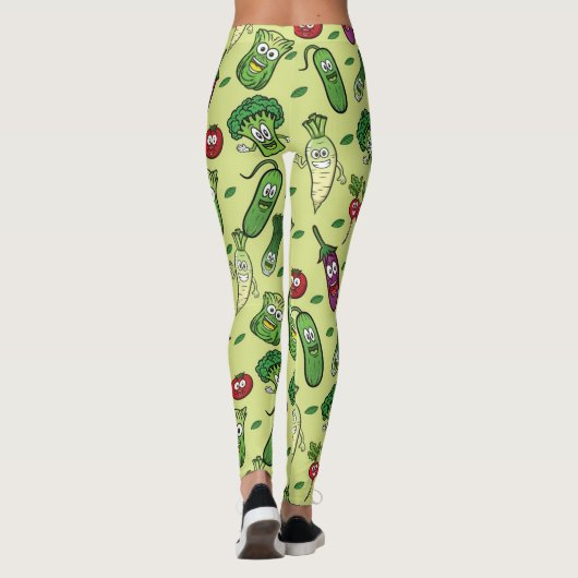 Leggings Happy Vegetables Motif (Dos)