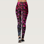 Leggings Haricot de café violet et rose (Dos)