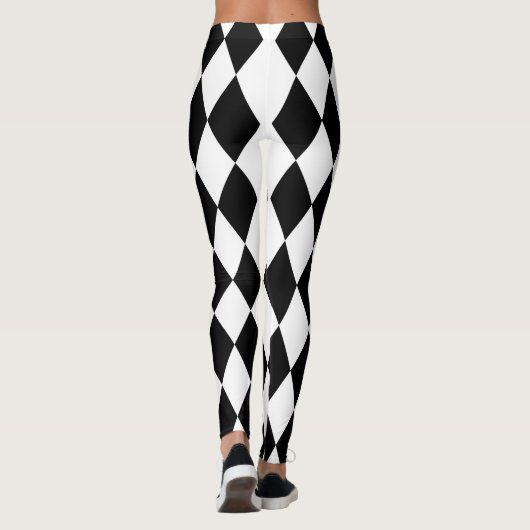 LEGGINGS HARLEQUIN NOIR ET BLANC (Dos)