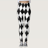 LEGGINGS HARLEQUIN NOIR ET BLANC (Devant)