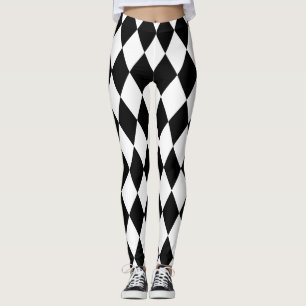 LEGGINGS HARLEQUIN NOIR ET BLANC