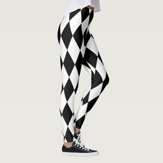 LEGGINGS HARLEQUIN NOIR ET BLANC (Droite)
