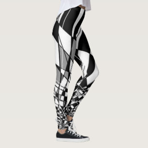 Leggings Harlequin noir et blanc