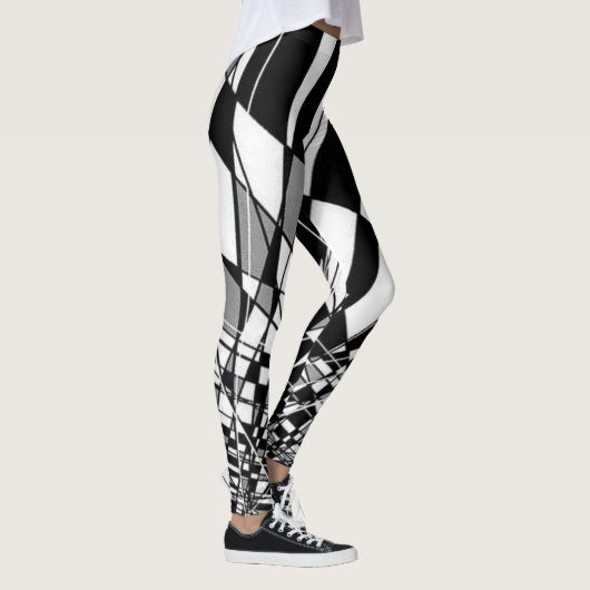 Leggings Harlequin noir et blanc (Droite)
