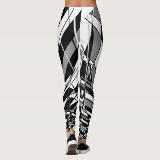 Leggings Harlequin noir et blanc (Dos)