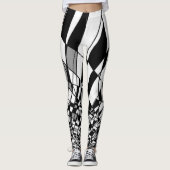 Leggings Harlequin noir et blanc (Devant)