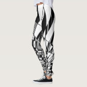 Leggings Harlequin noir et blanc (Gauche)